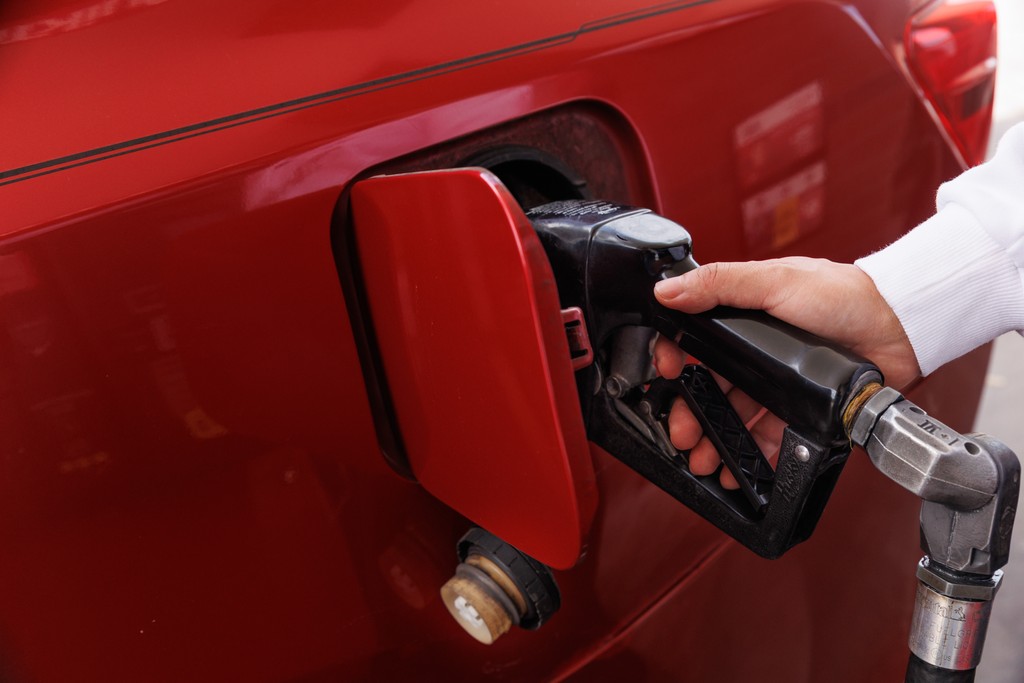 Customer at a gas pump