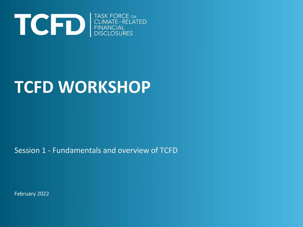 Workshops in a Box | Task Force on Climate-Related Financial Disclosures
