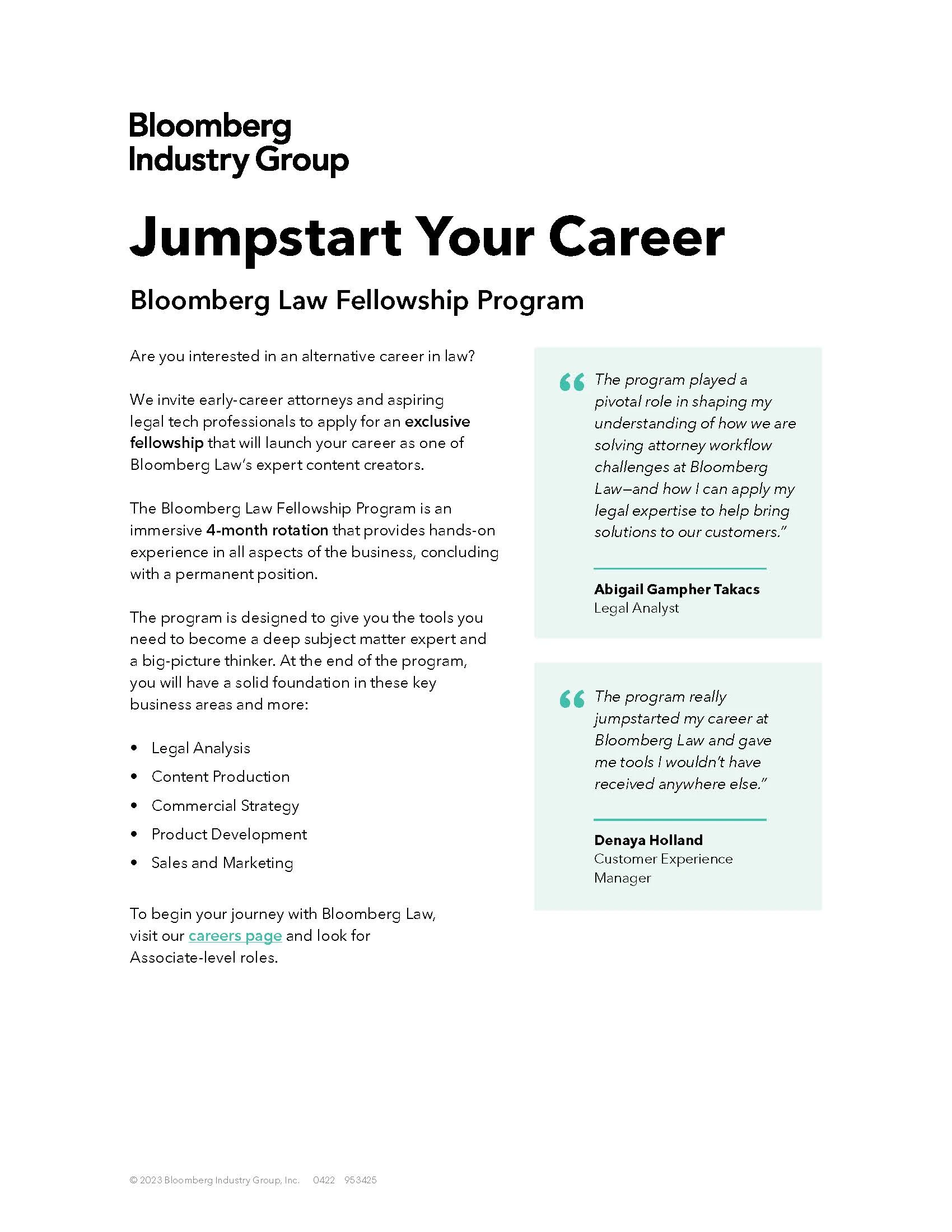 Careers at Bloomberg information
