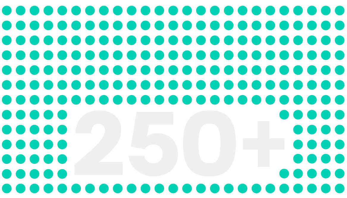 chart representative of over 250