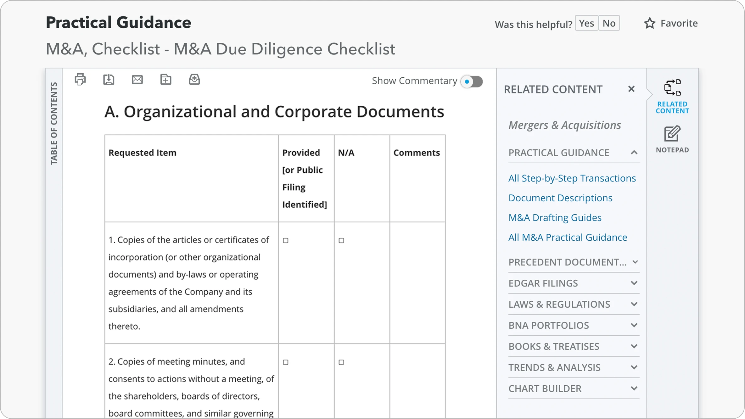 BLAW M&A Due Diligence Checklist