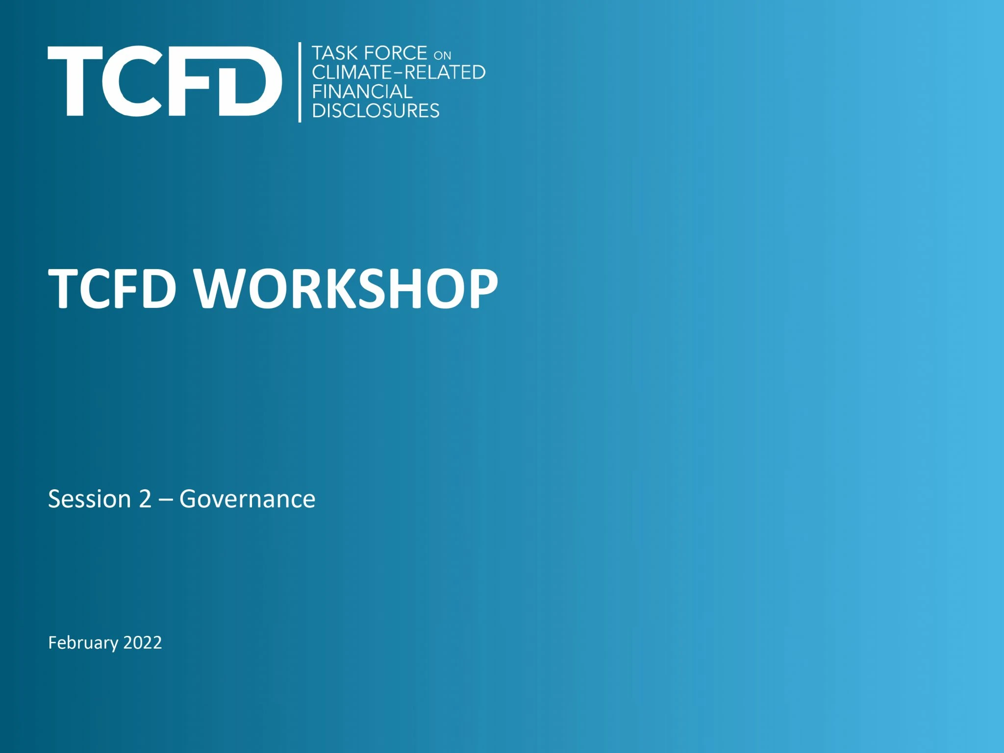 Workshops in a Box | Task Force on Climate-Related Financial Disclosures