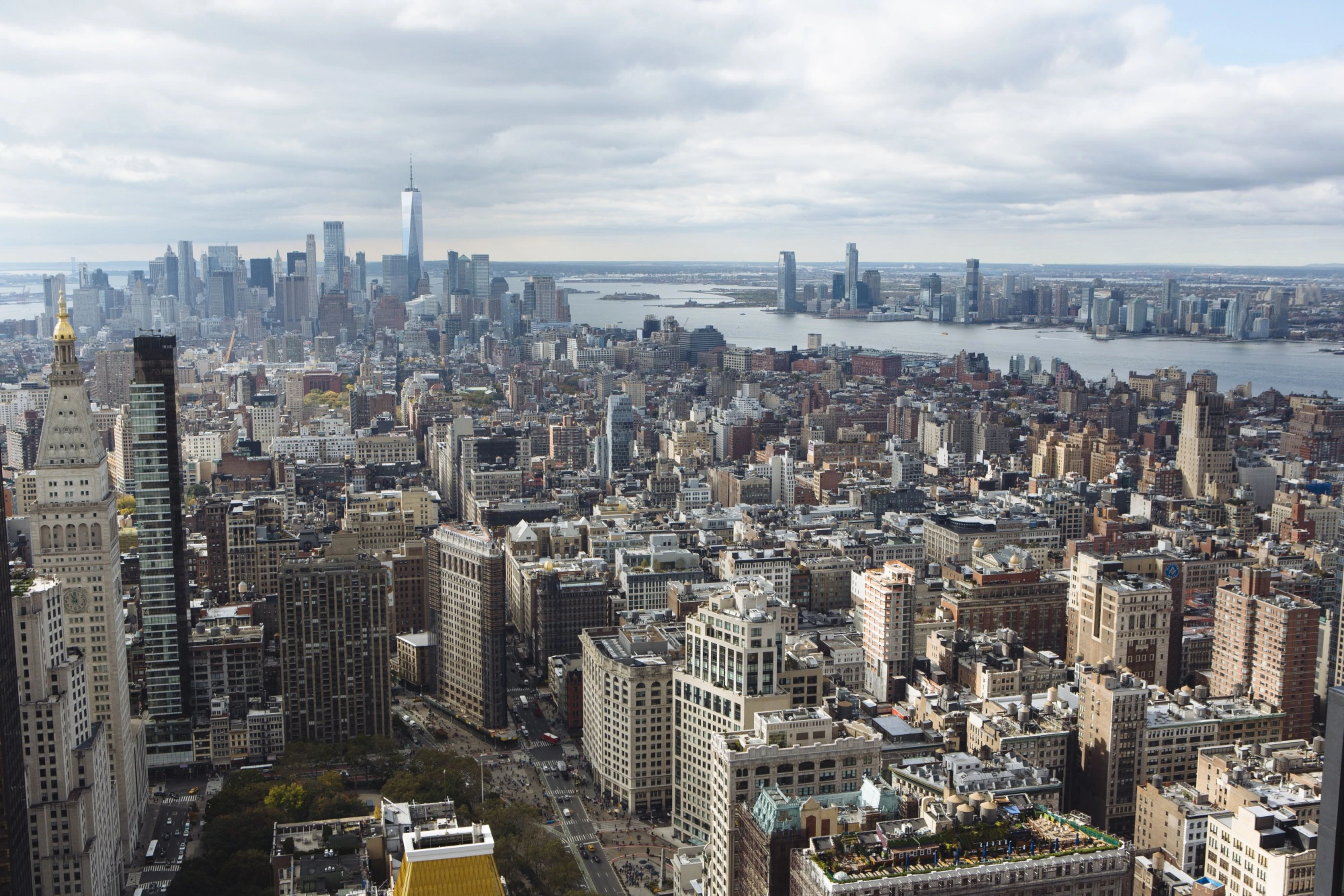 Buildings on the lower Manhattan skyline