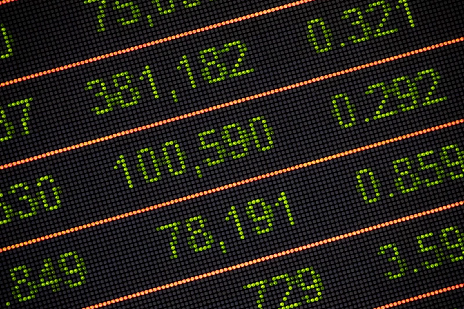 electronic screen displays prices of securities
