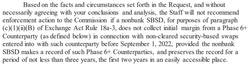 Excerpt of SEC Letter to ISDA on Aug. 5