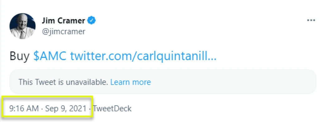 AMC Down 66% Since Cramer's `Buy' Tweet