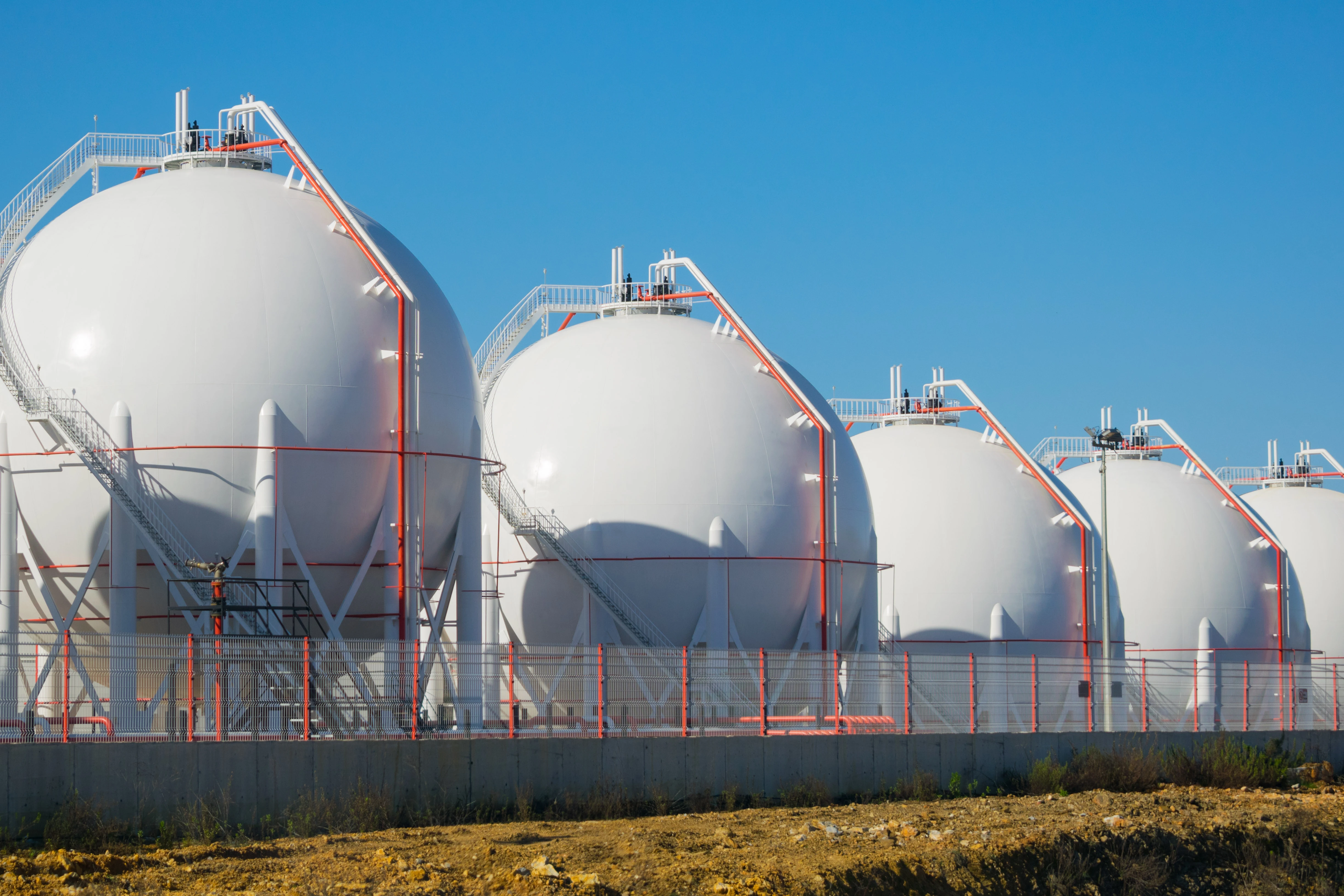 LNG storage tanks