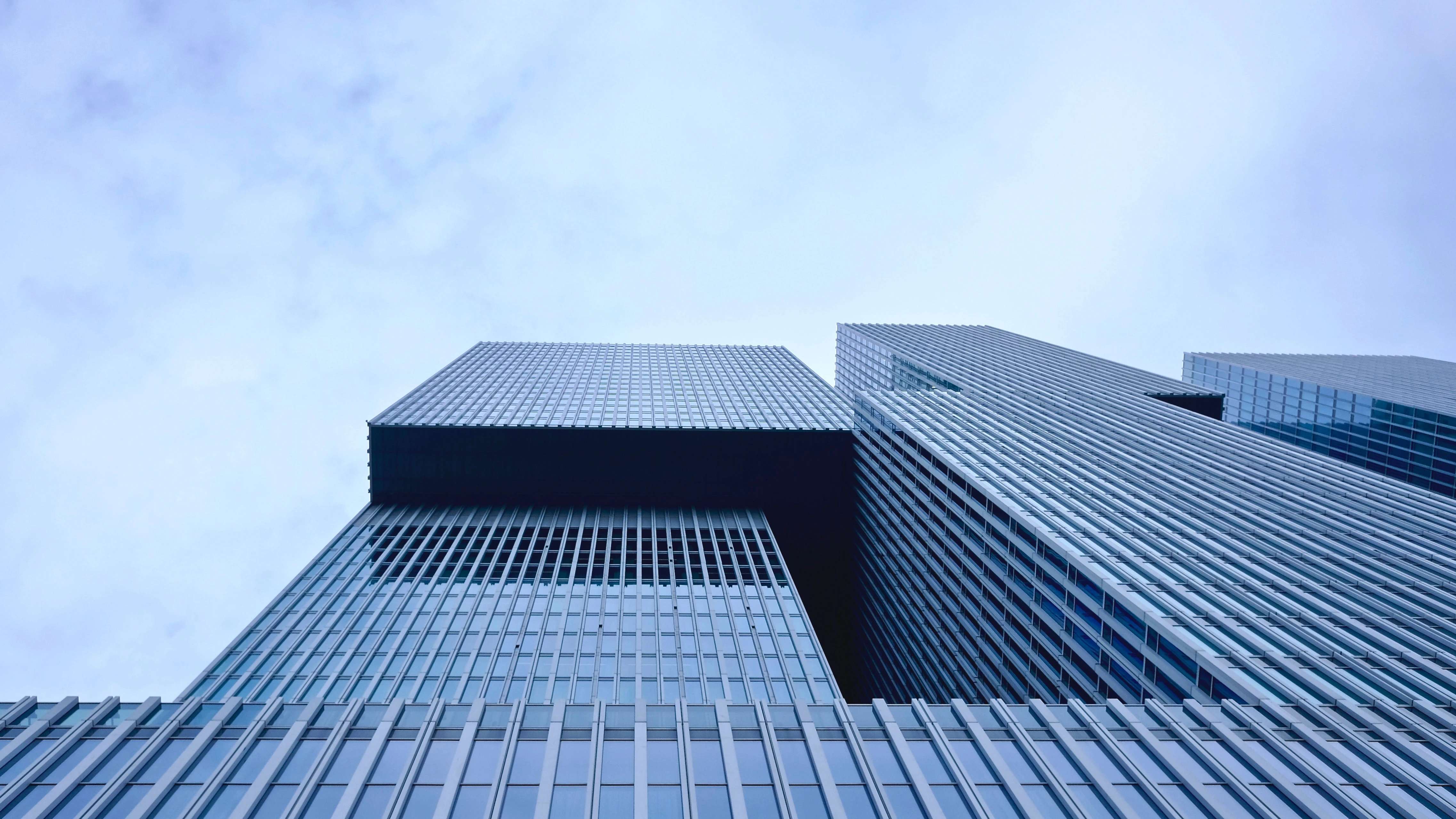 Buildings against backdrop of the sky