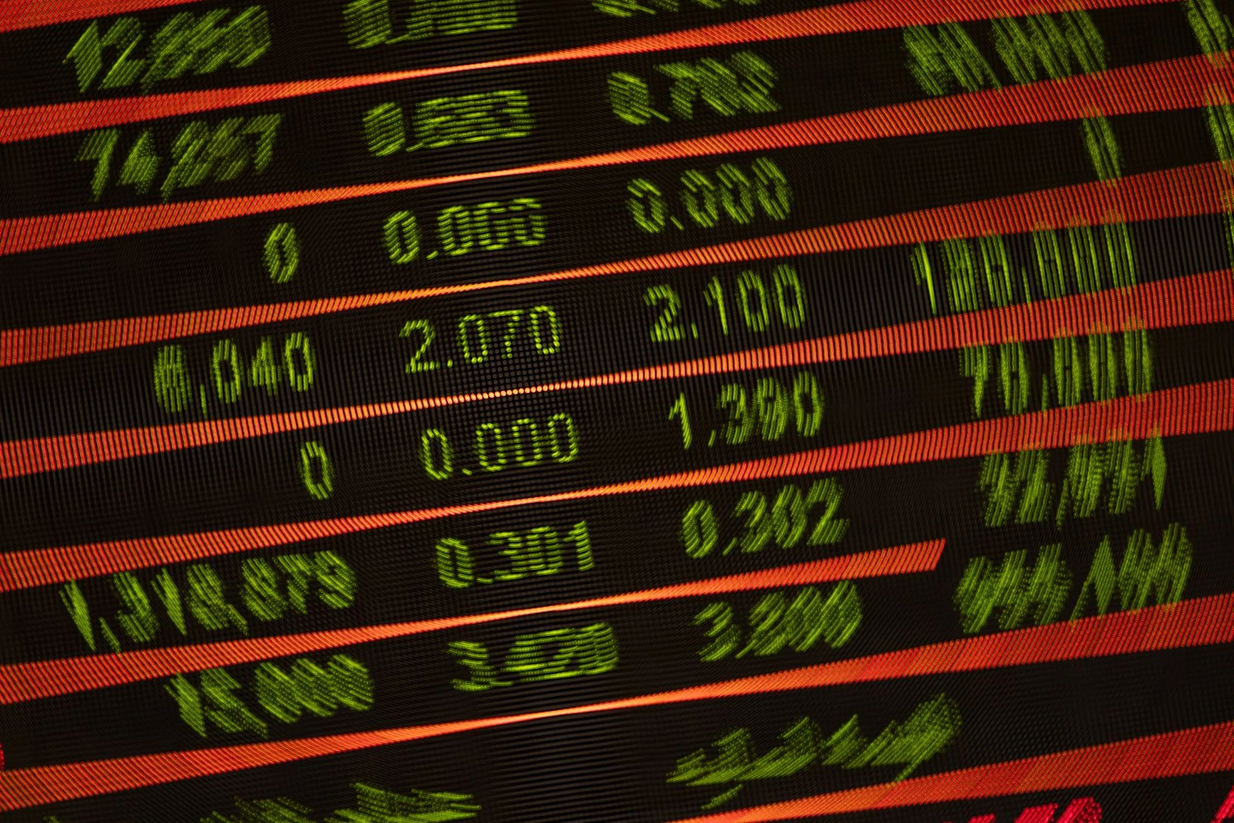 Electronic screen stock display