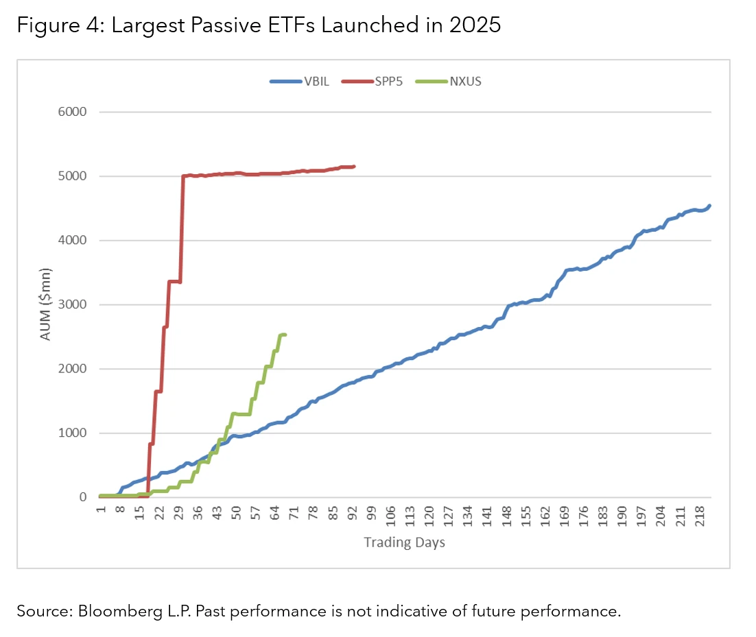Largest Passive ETFs Launched in 2025