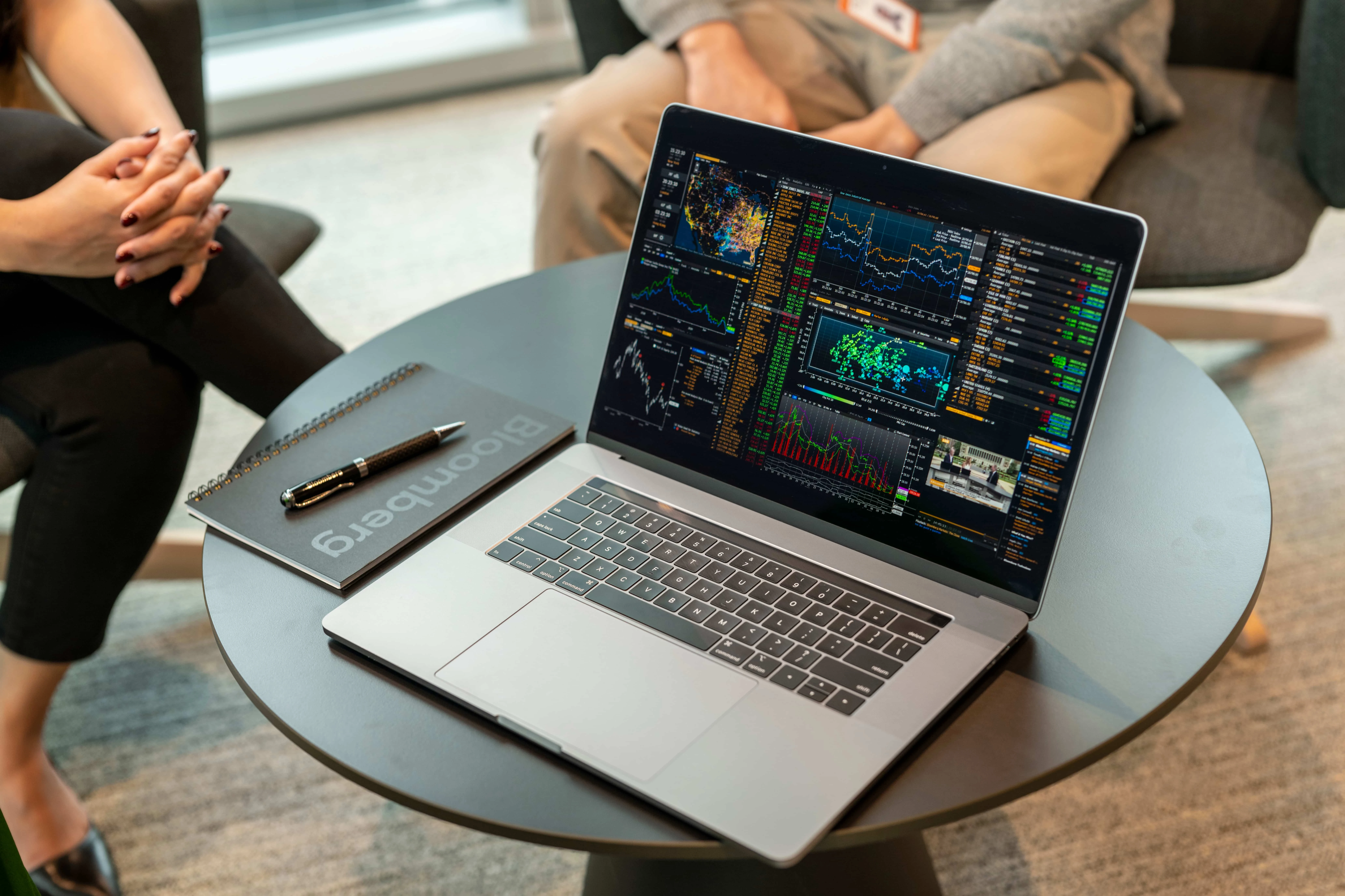 Bloomberg Terminal on a laptop