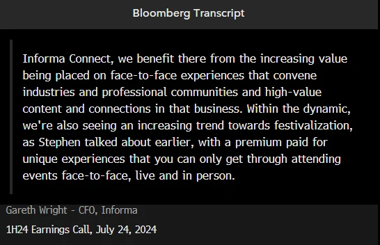 Bloomberg Transcript - Informa