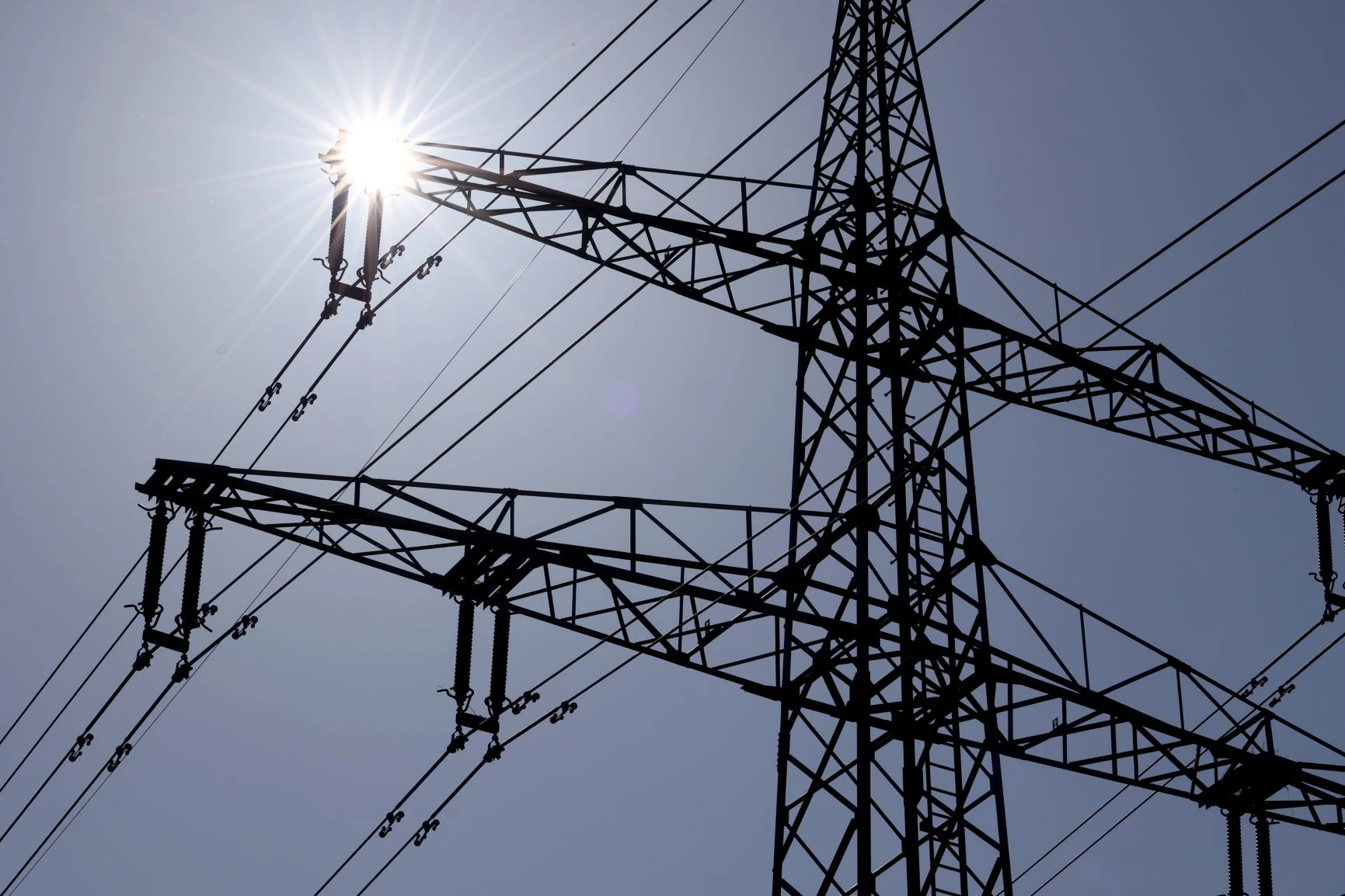 Electricity Transmission Tower And Power Lines