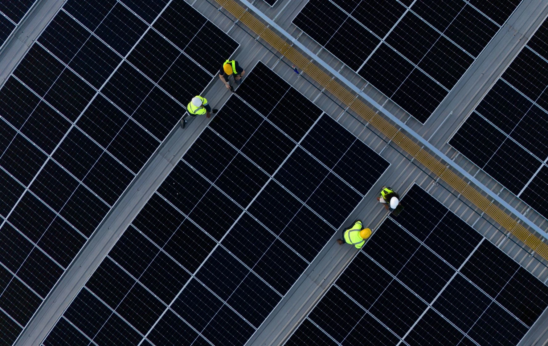 Solar plant aerial view