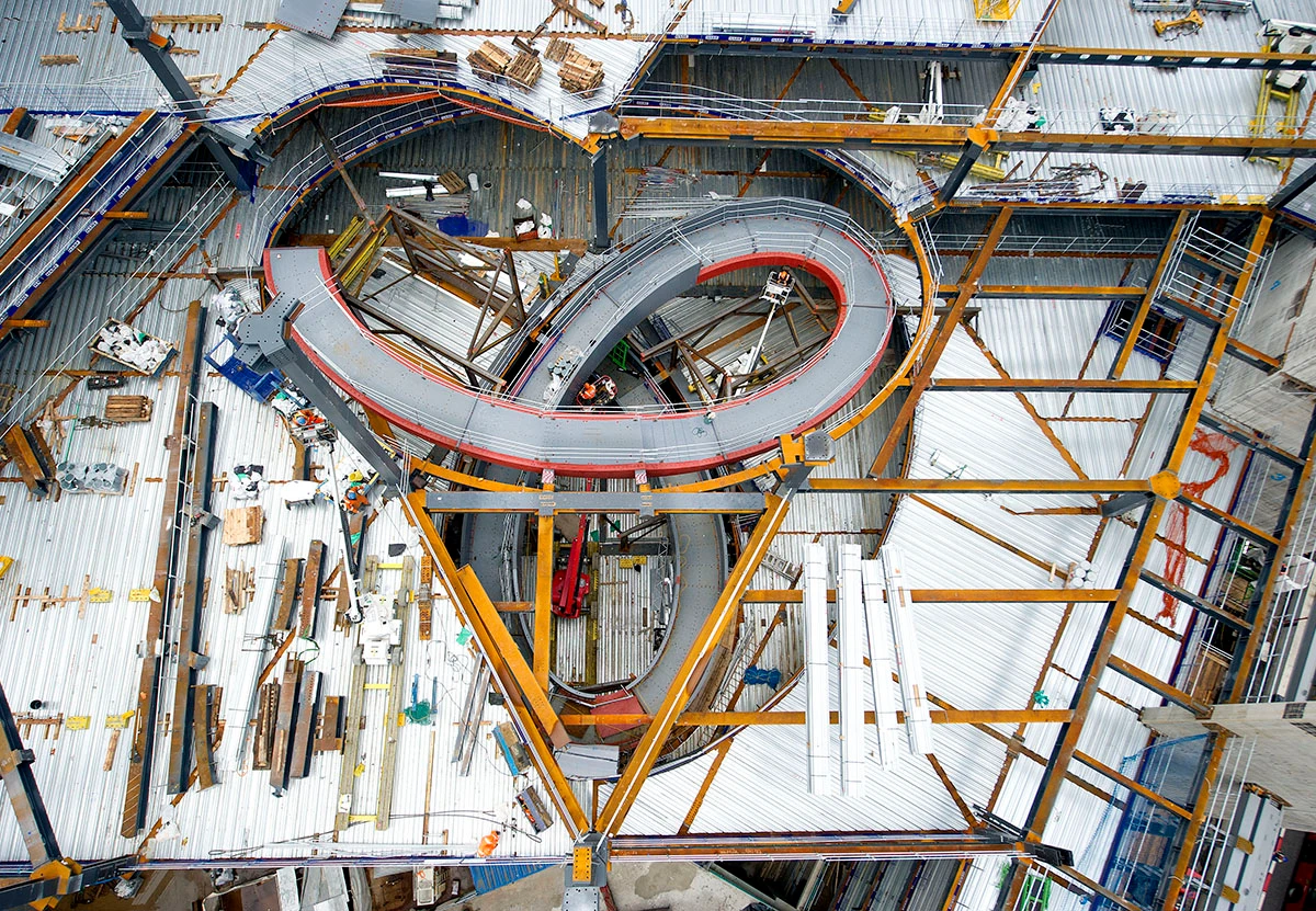 The ramp under construction.