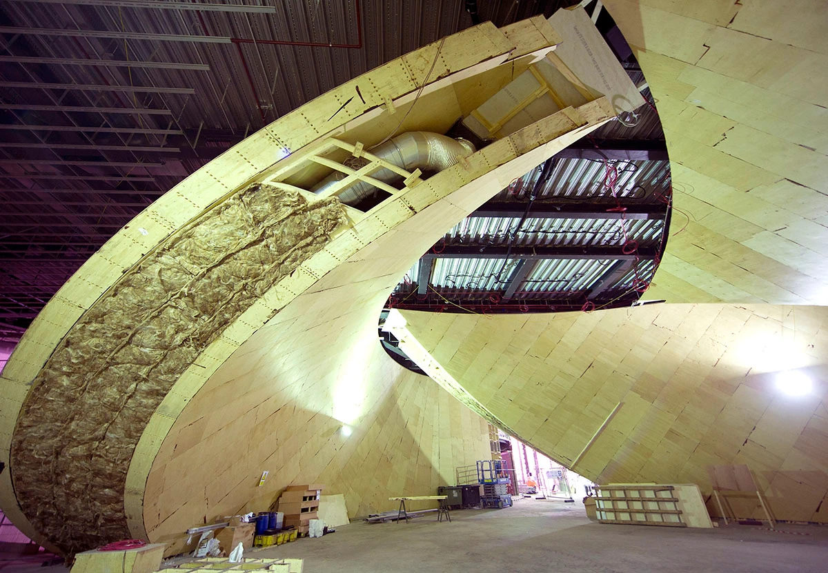 The Vortex under construction.
