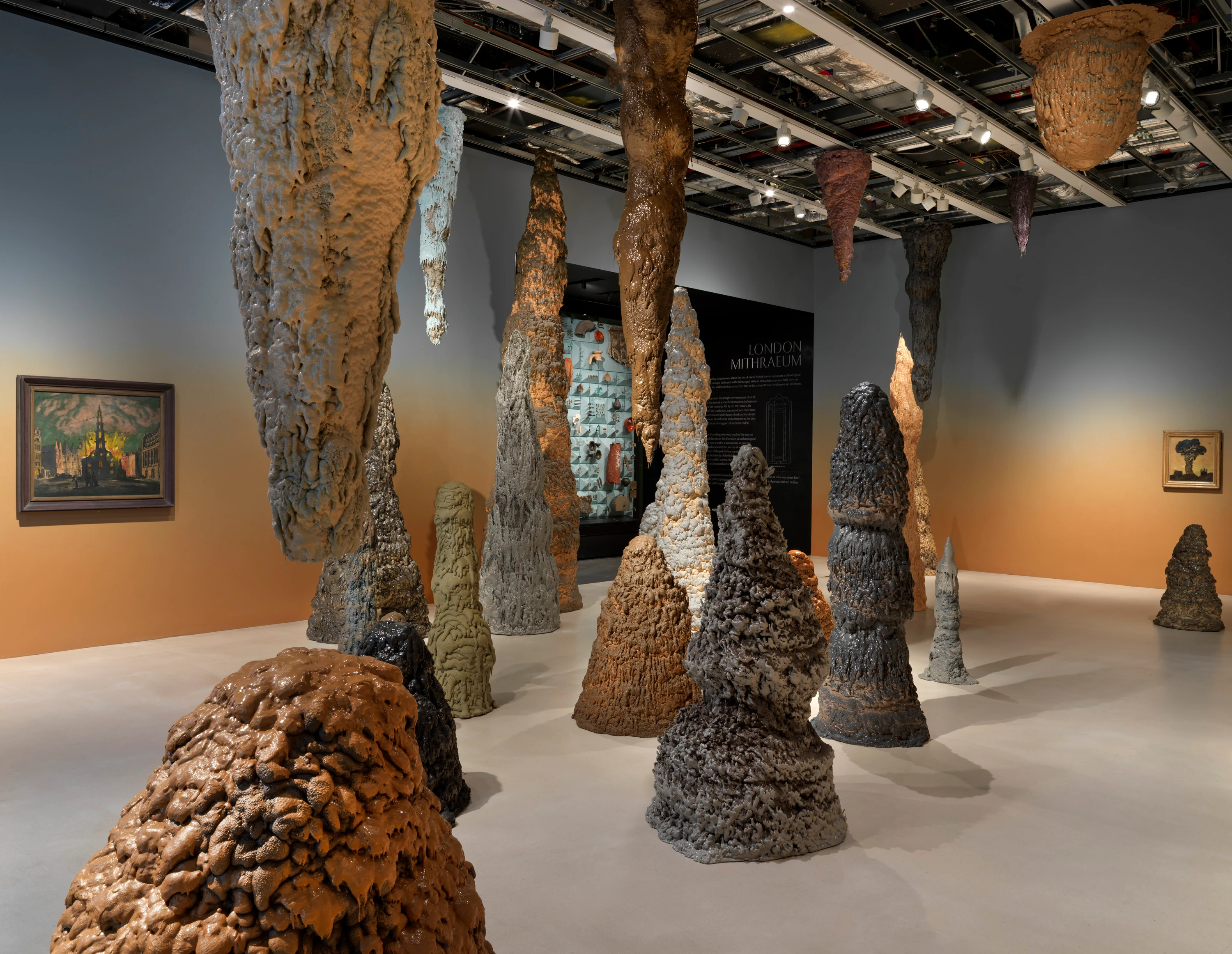 Born From Stone installation at London Mithraeum Bloomberg SPACE - Goshka Macuga