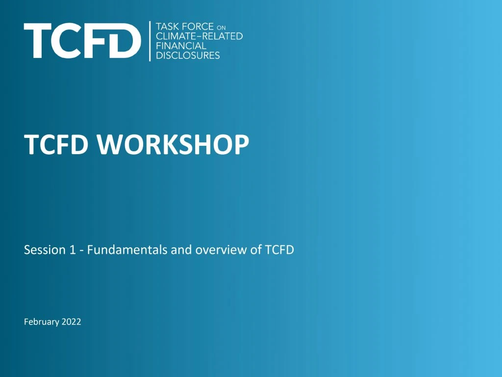 Tcfd Questions Workshops in a Box | Task Force on Climate-Related Financial Disclosures