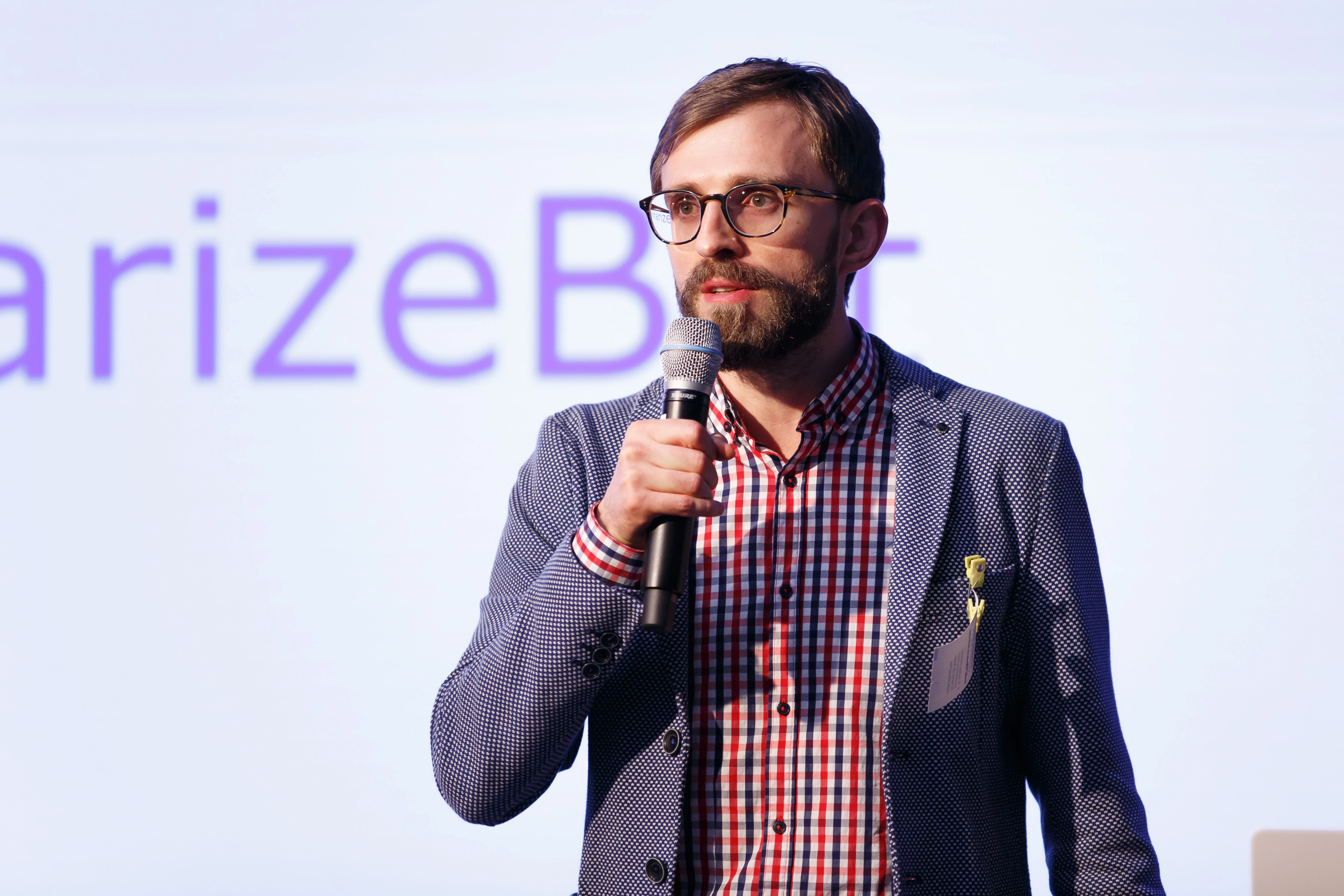 The Open Data InstituteData Pitch launch event Dmitry Nedovis, CEO of SummarizeBot, speaks at the Data Pitch launch event
