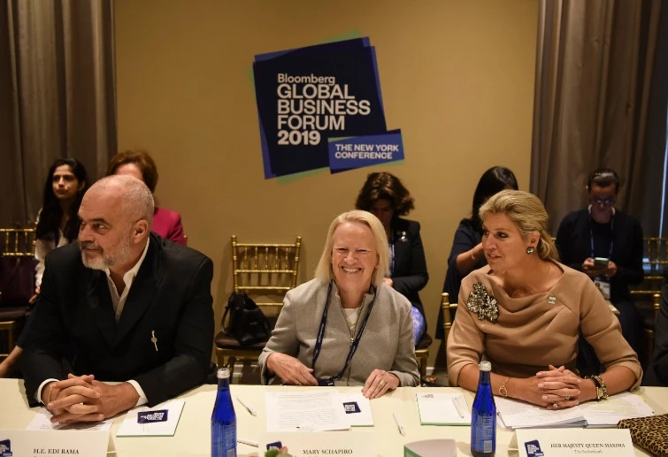 GEI-MS Mary Schapiro with the Prime Minister of Albania and Her Majesty Queen of the Netherlands