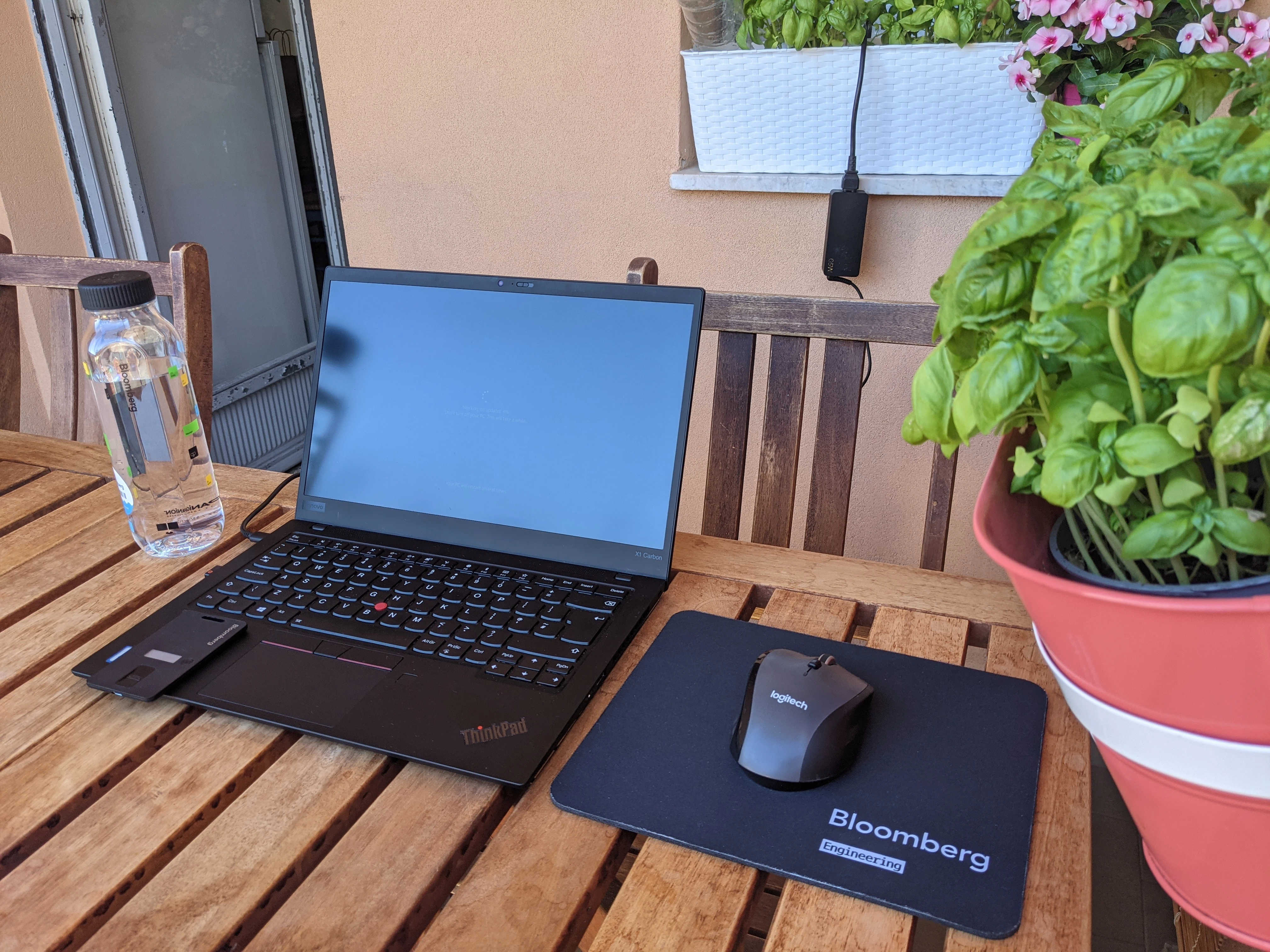 PXL_20210701_161333697 Edoardo's set up to work remotely