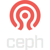 The CEPH logo is a round, red icon with two concentric circles surrounding a dot. The two circles open at the bottom.