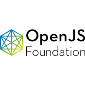 Open-JS-foundation_logo-175×175-11 The OpenJS Foundation logo has a stylized graphic on the left and text on the right. The graphic is a hexagon with corner interconnected with straight lines. The graphic fades from blue on the top left, through green, to yellow in the bottom right. The text portion of the logo has a bold "Open JS" stacked on top of a regular-weight "Foundation"