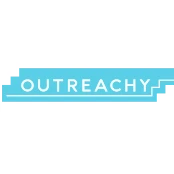Outreachy-logo The Outreachy logo has a light blue background, which is offset in three steps with move right as they move up. Inside is white all-caps text reading "OUTREACHY" and underlined with a thin white thread.