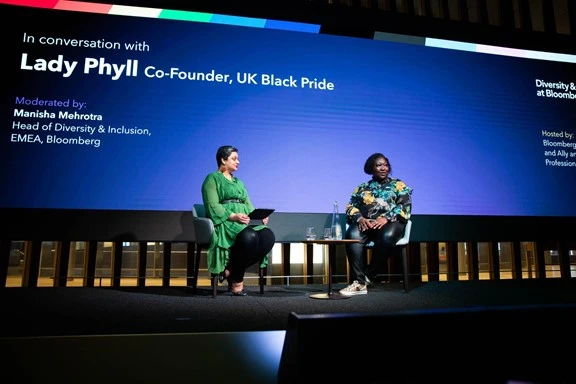 Bloomberg's Head of Diversity and Inclusion, Americas, led a discussion about the progress and regressions in the LGBTQ+ rights over the past seven years