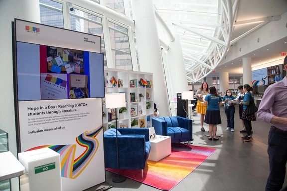 Pride-5 Bloomberg employees participated in globally curated opportunities to volunteer with LGBTQ+ causes