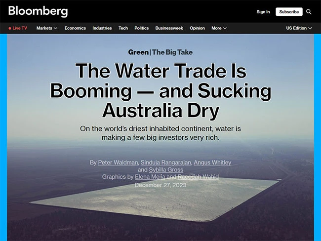The Big Take | The Water Trade Is Booming — and Sucking Australia Dry