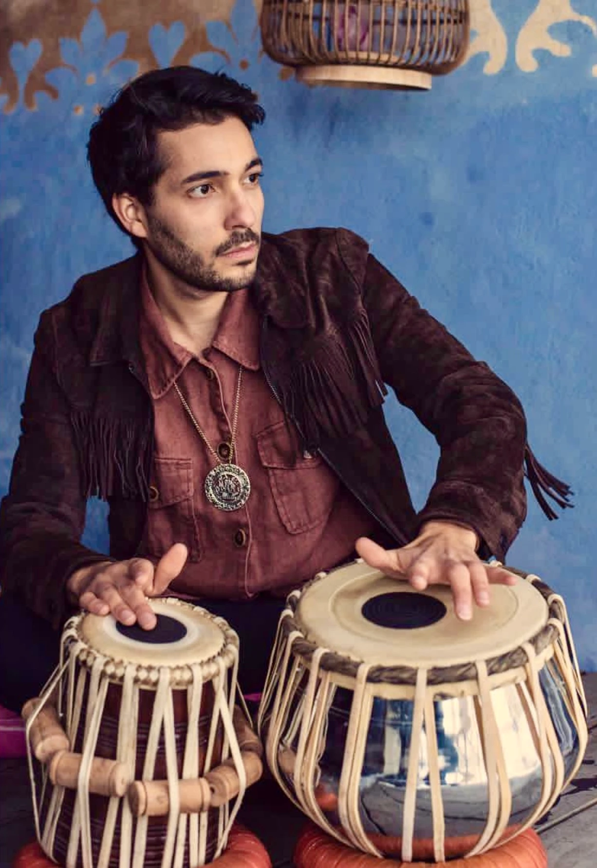 Tabla Valentin Tissot-Daguette playing the tabla, a traditional musical instrument that is found in various parts of North India.