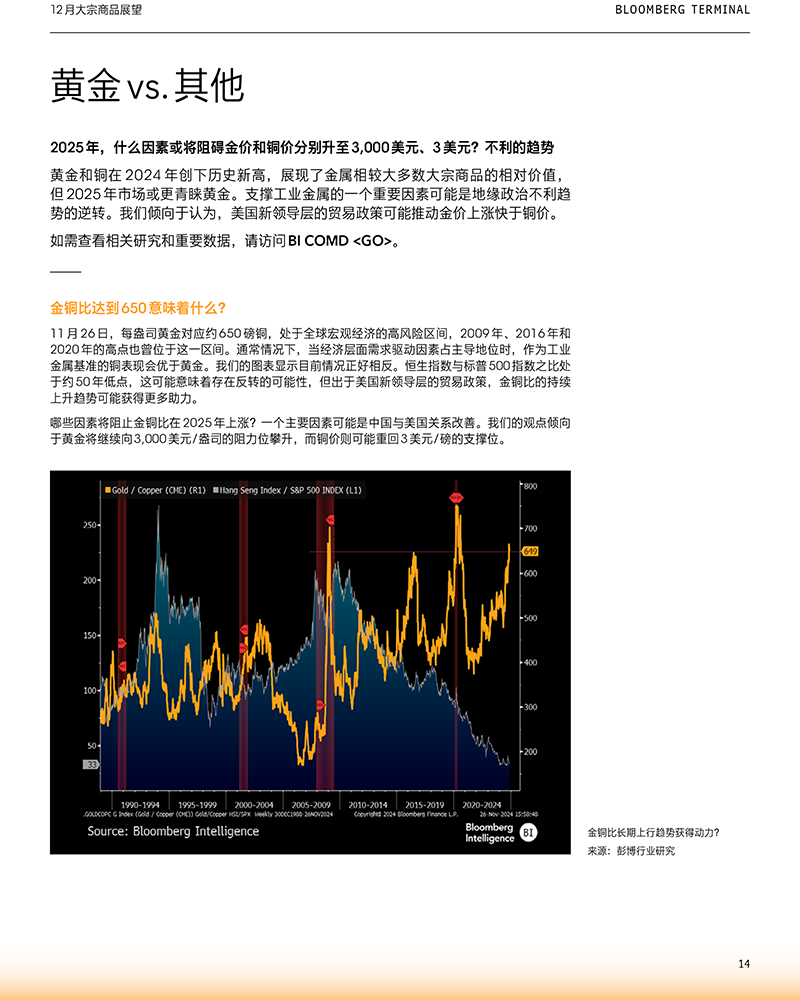 彭博行业研究：大宗商品展望报告（2024年12月版） | 彭博Bloomberg | 中国