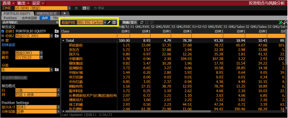 彭博投资组合分析工具月报 | 彭博PORT Workspace 全新升级界面:高效灵活、个性定制 | 彭博Bloomberg | 中国 彭博 ...