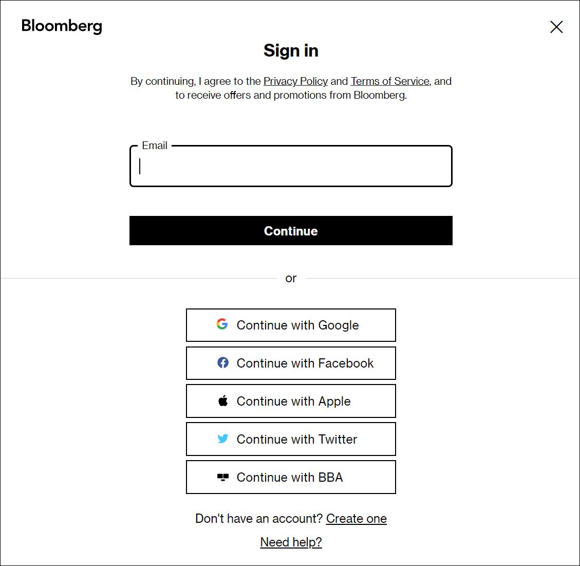 How can I sign-in with Google? | Bloomberg Help Center