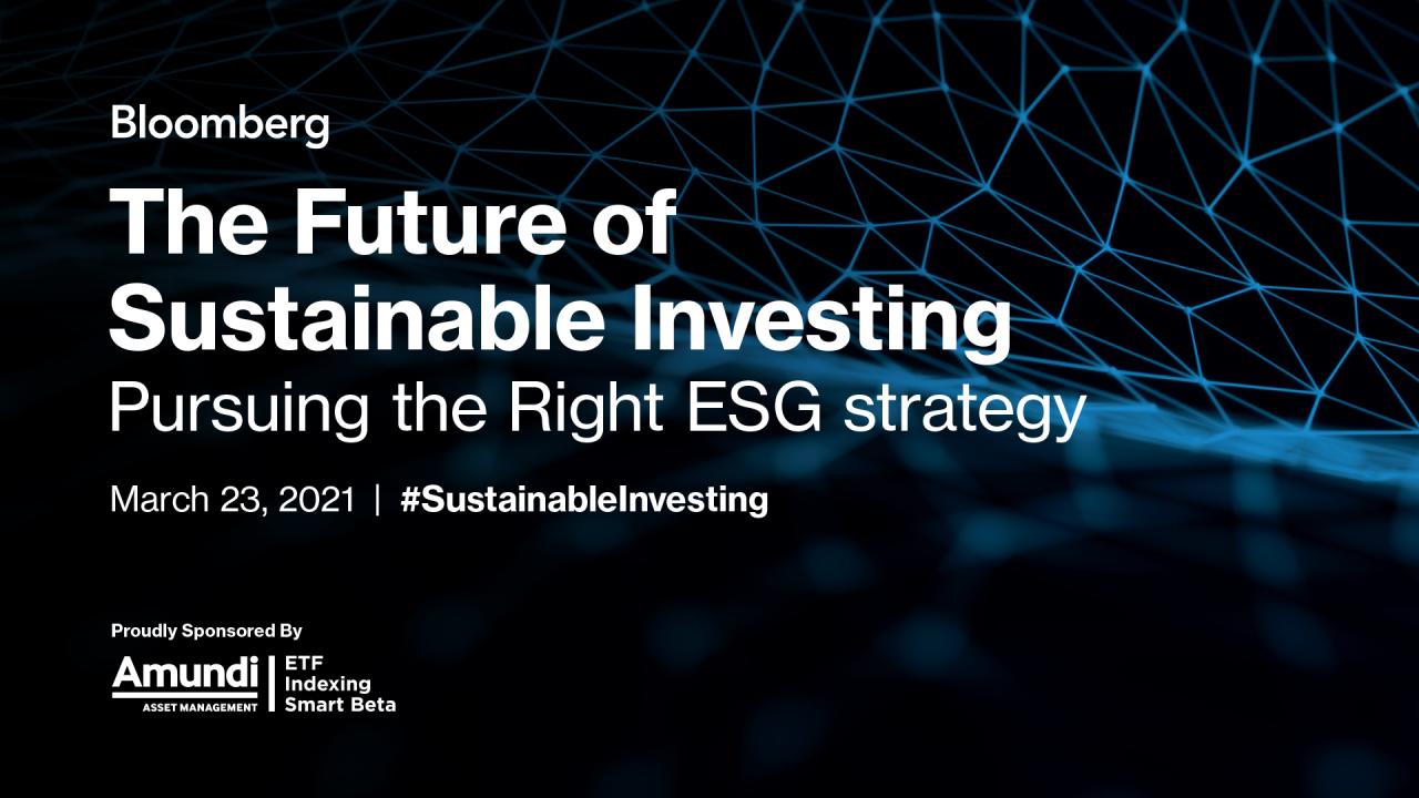 Event Highlights From The Future Of Sustainable Investing: Pursuing The ...