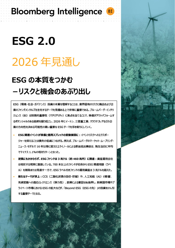 ESG「2.0」：財務的重要性から見る市場の変化