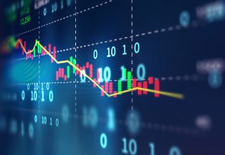 financial stock market graph on technology abstract background