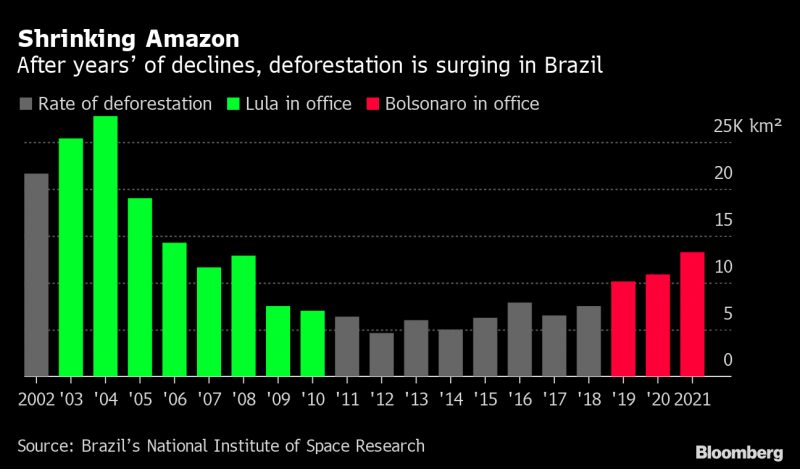 Após anos de declínio, o desmatamento está aumentando no Brasil.