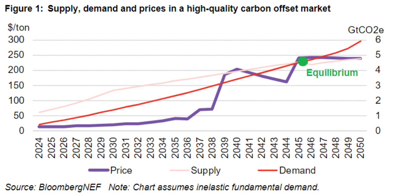 Supply and demand in high-quality carbon offset market