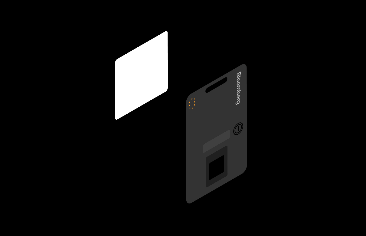 Animation showing device position in relation to syncing animation on the authenticating computer.