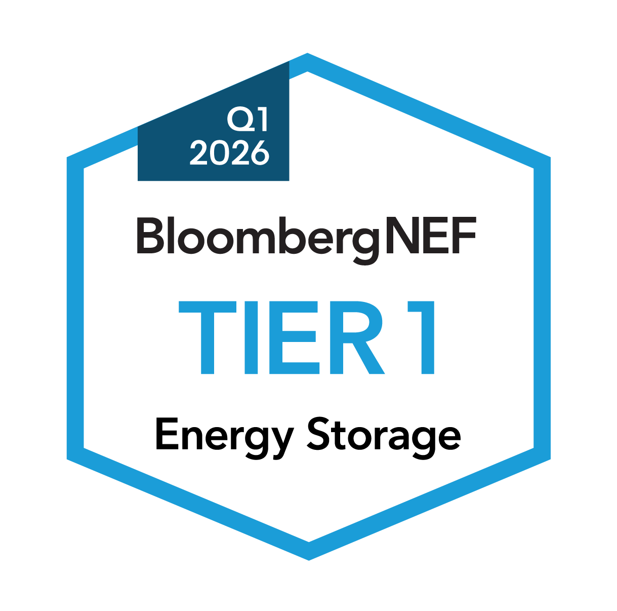 BNEF Tier 1 Energy Storage Q1 2026 badge