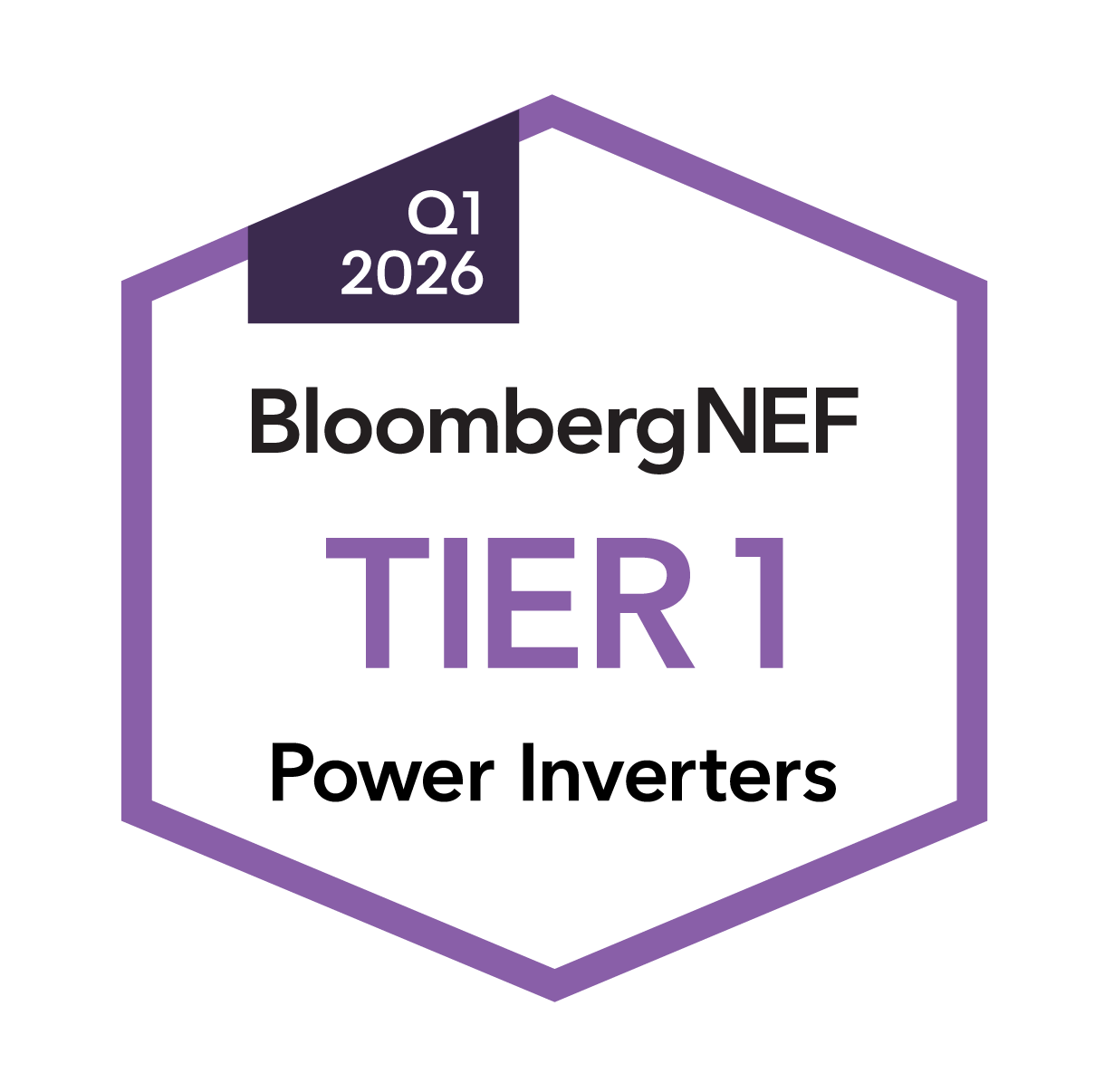 BNEF Tier 1 Power Inverters Q1 2026 badge